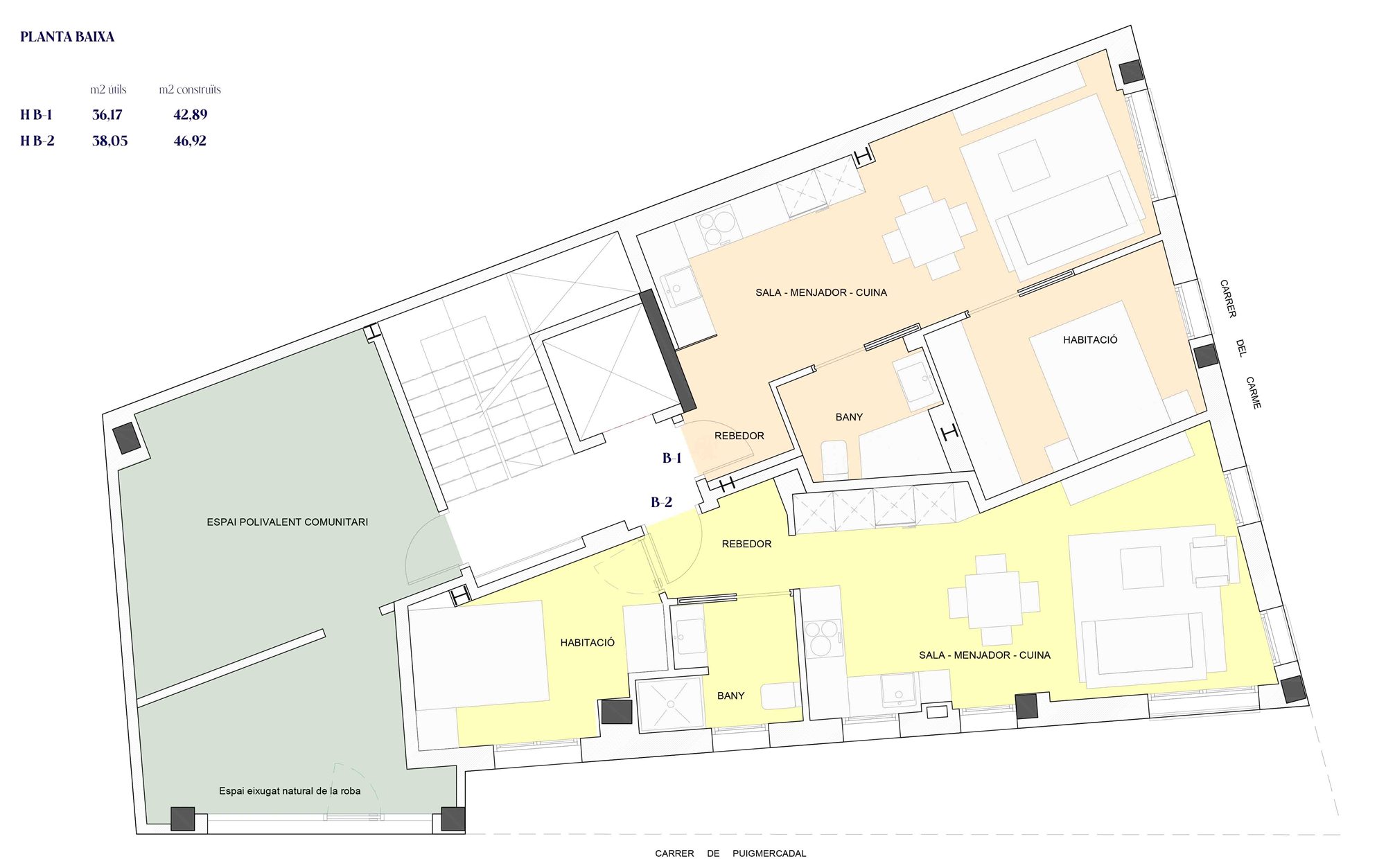 Plànol de la planta baixa